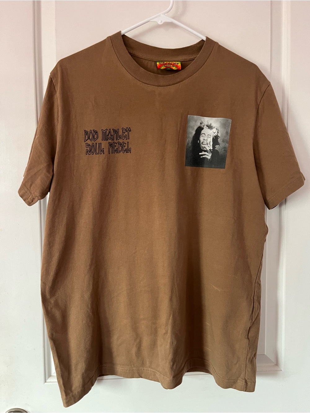 Bob Marley Soul Rebel VTG Shoe Palace Brown Graphic Music Tee